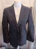 Mens St Michael Size 39-40 Grey Wool Blend Suit Jacket