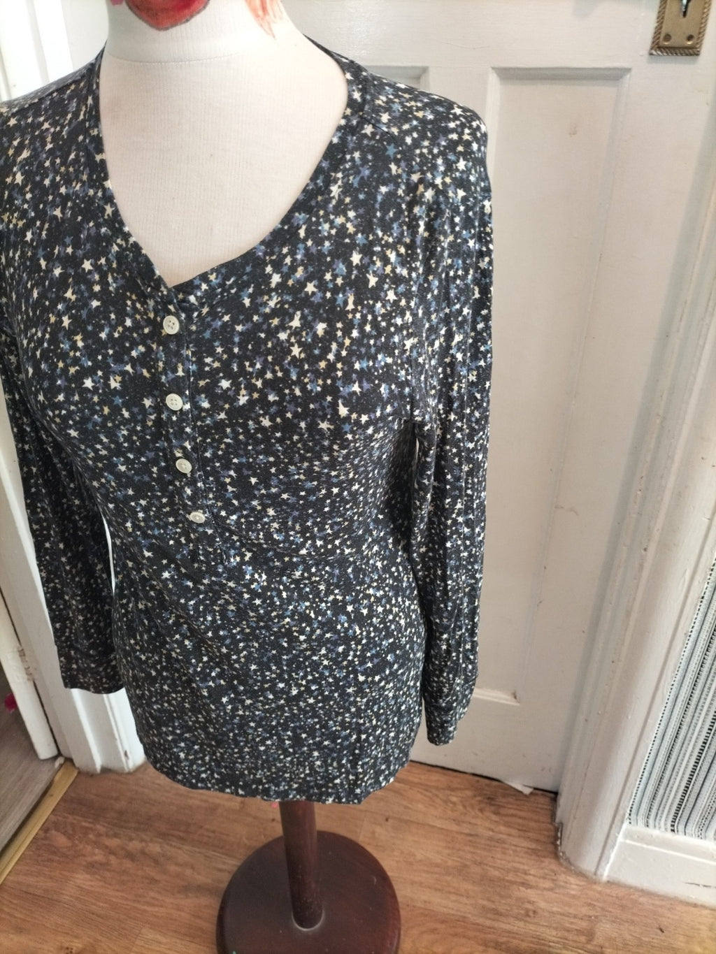 Ladies J.Crew Size XS Starry Long Sleeved Blouse