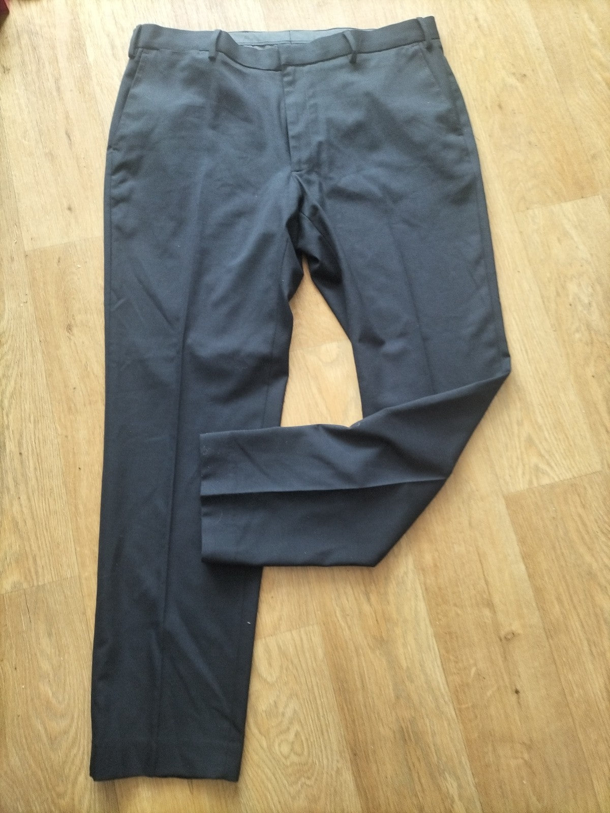 Mens M&S Size 38R/31 Navy Smart Trousers