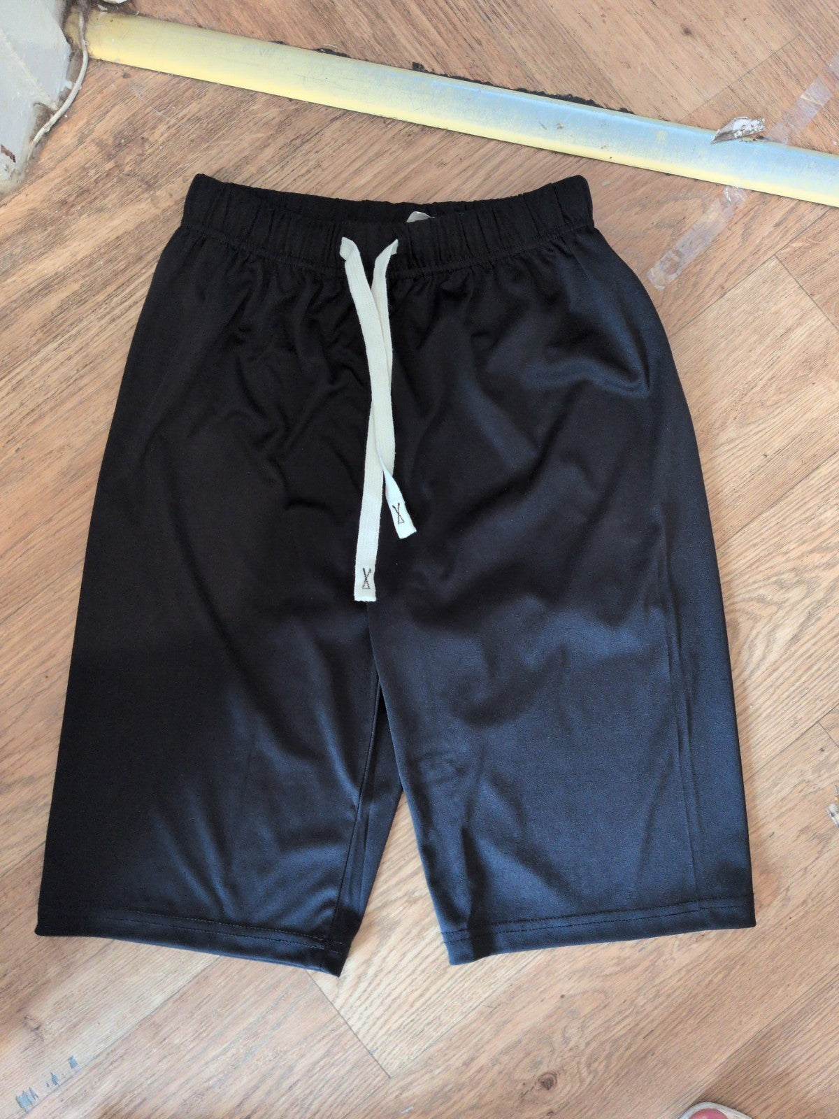 Boys 13 Years Black Elasticated Shorts