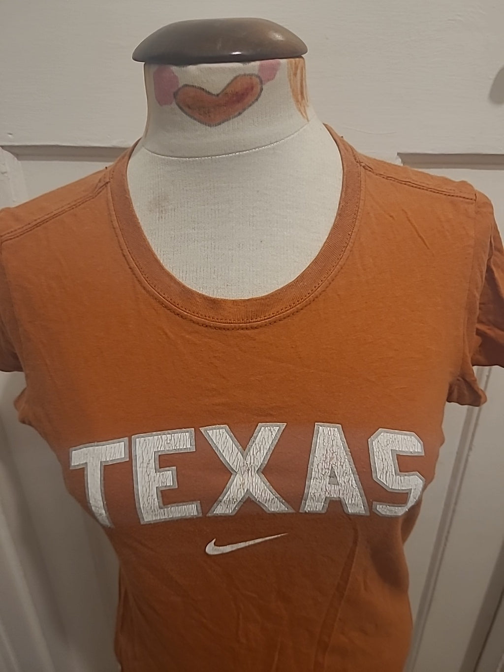 Mens Nike Size Large Orange/White Short Sleeved Slim Fit Tshirt