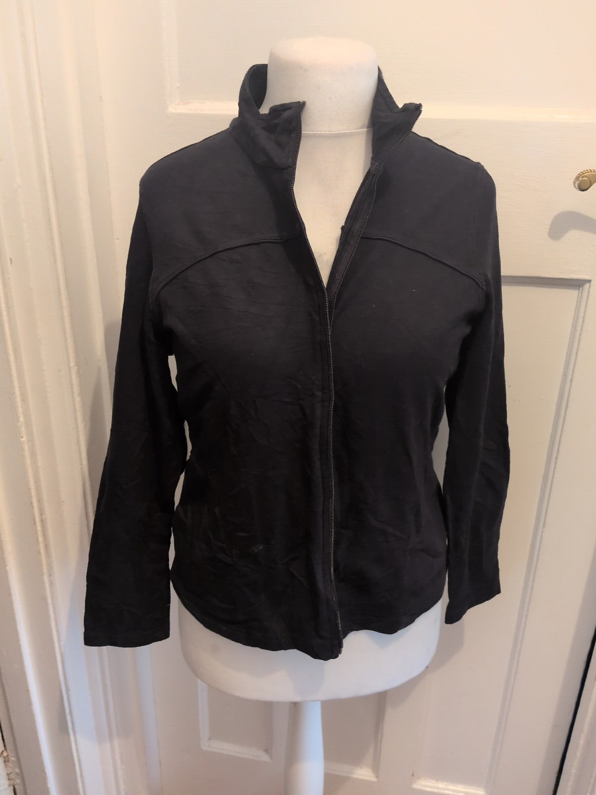 Marks And Spencer 16 Black Full Zip Jacket