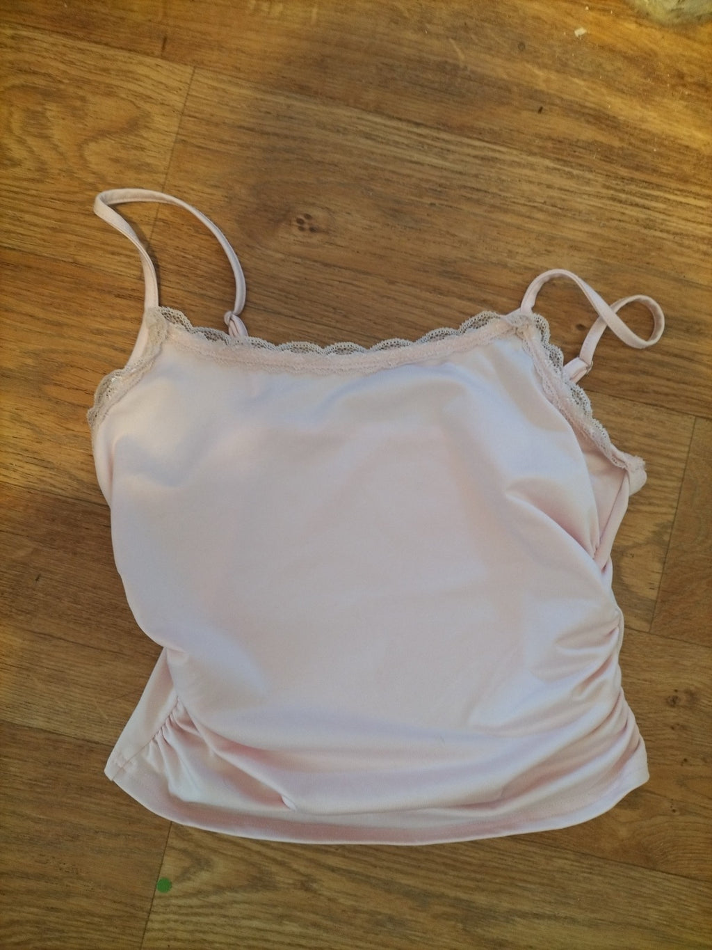Ladies Shein Size Small Baby Pink Sleeveless Ruched Top