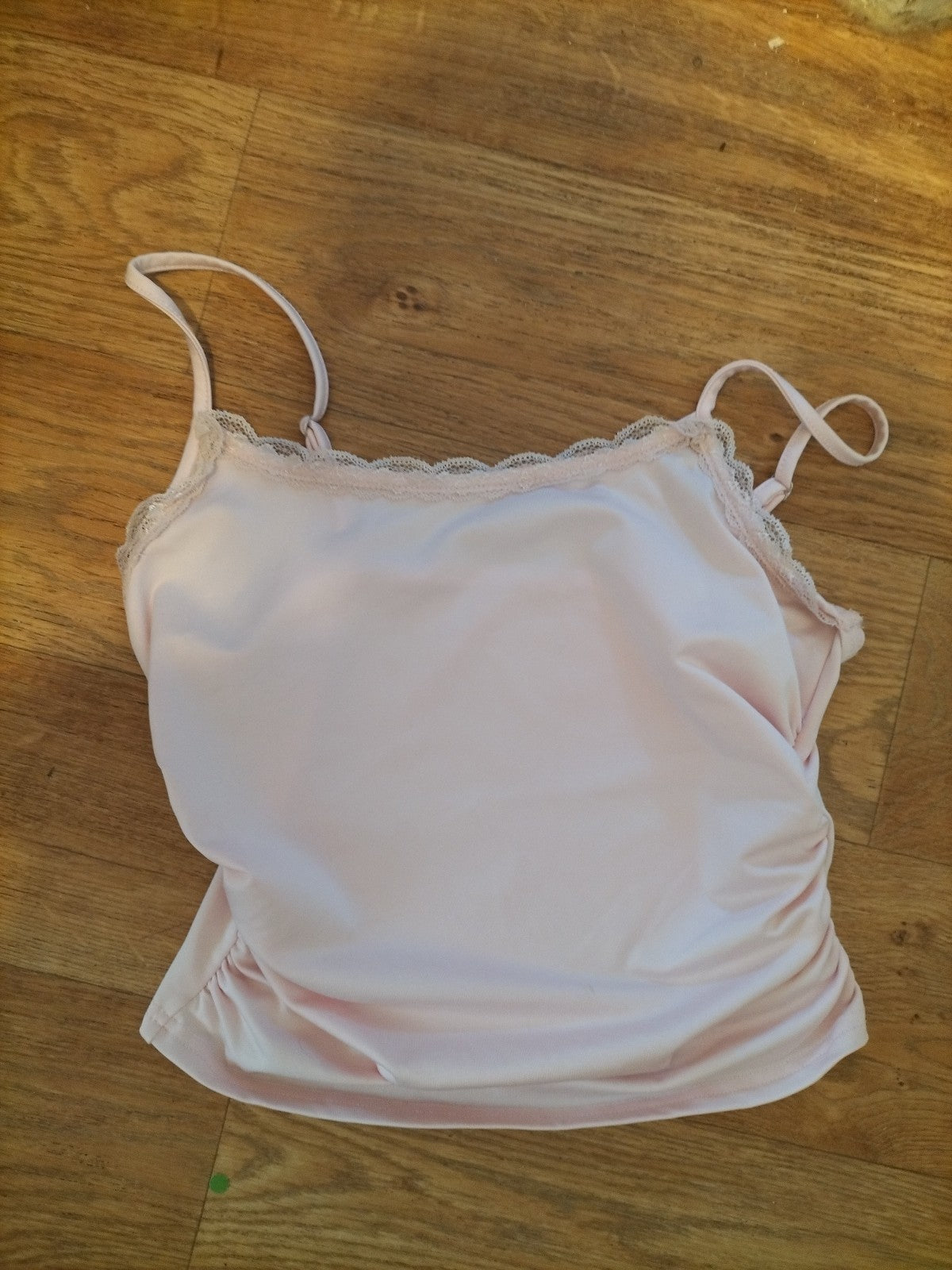 Ladies Shein Size Small Baby Pink Sleeveless Ruched Top