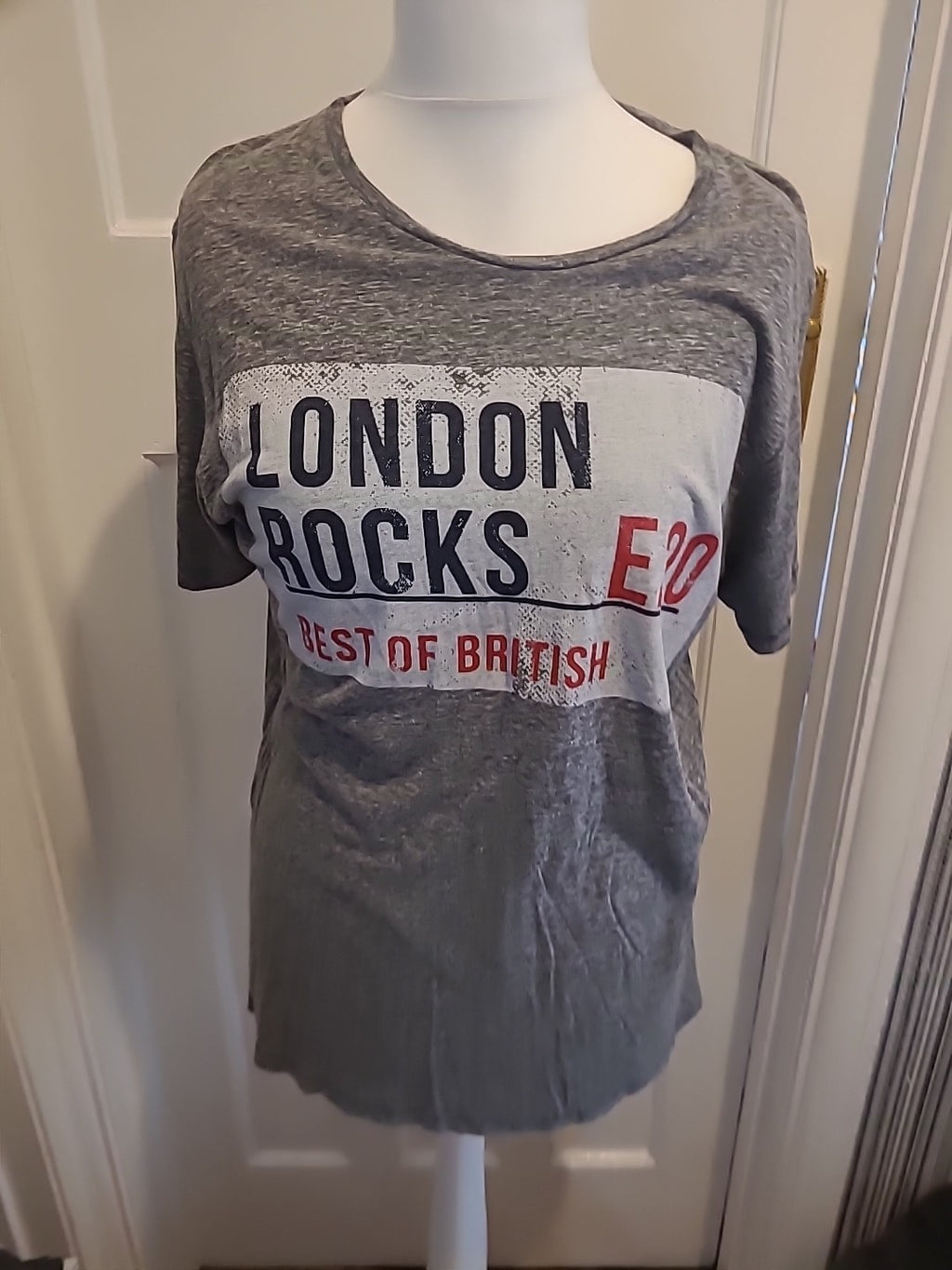 Mens Next Size M Grey Print Print London Tshirt
