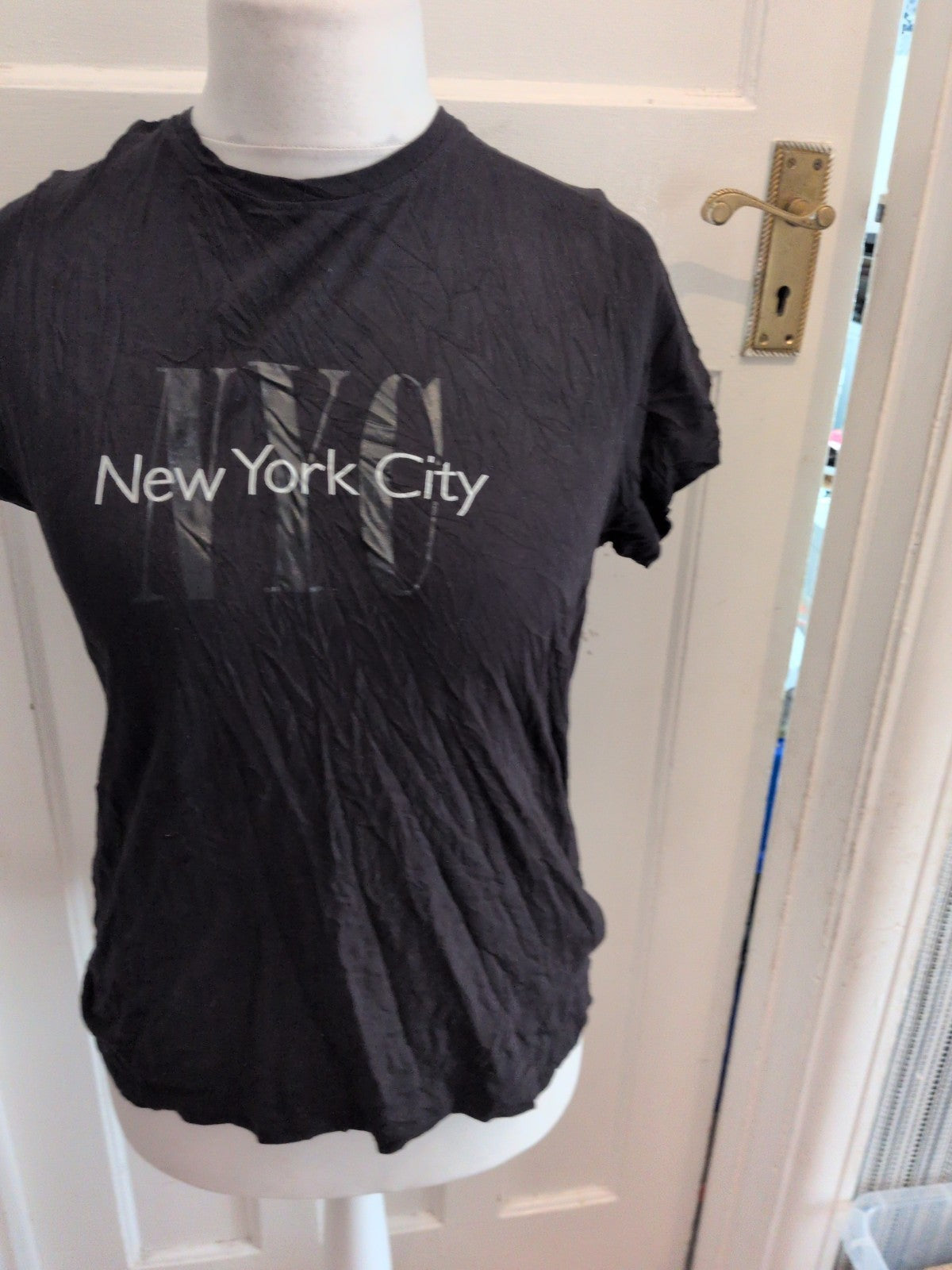 New Look 12 Black New York Print Short Sleeve T-shirt