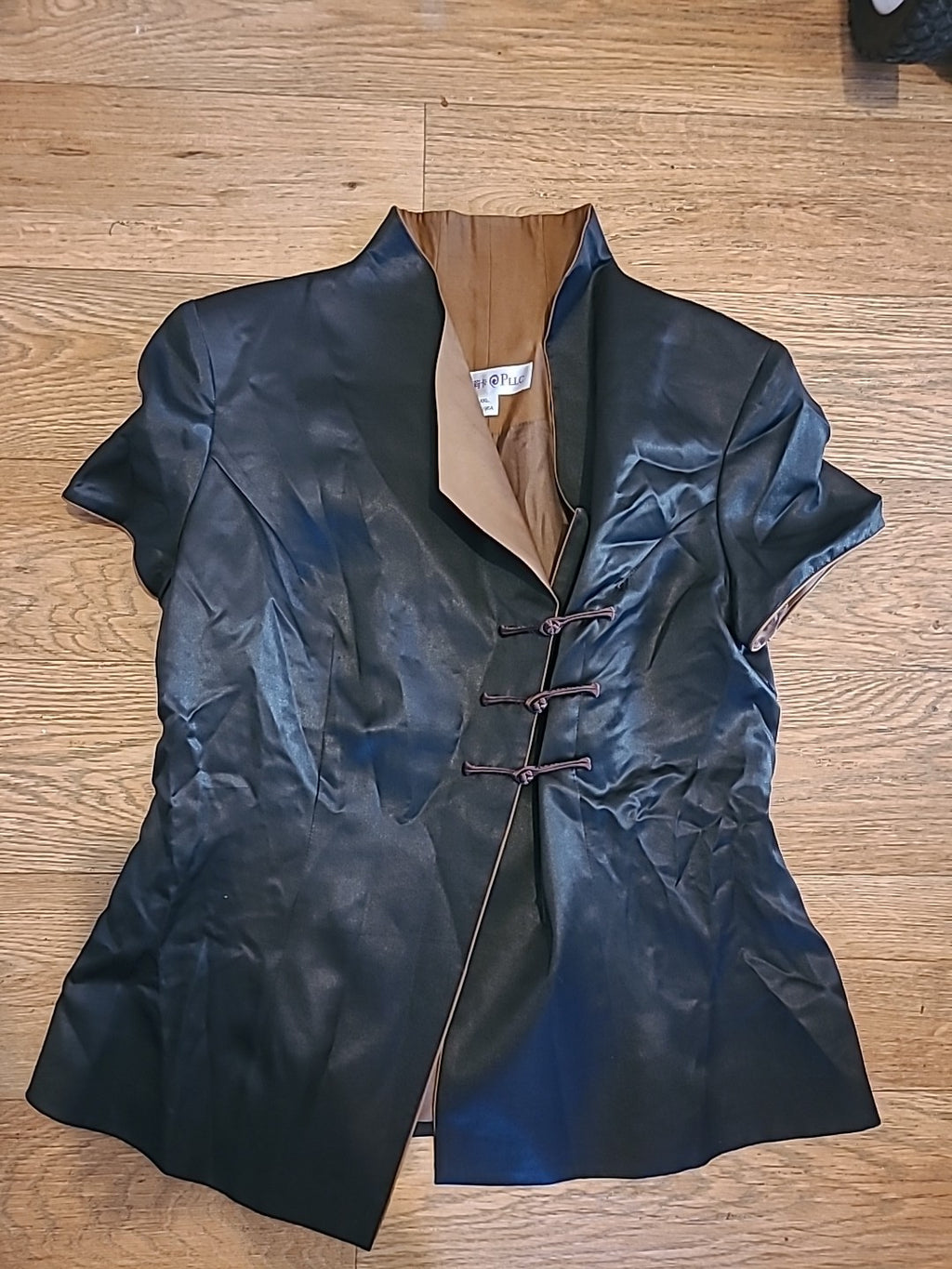 Ladies Pllc Size 2XL Black Lined Blouse