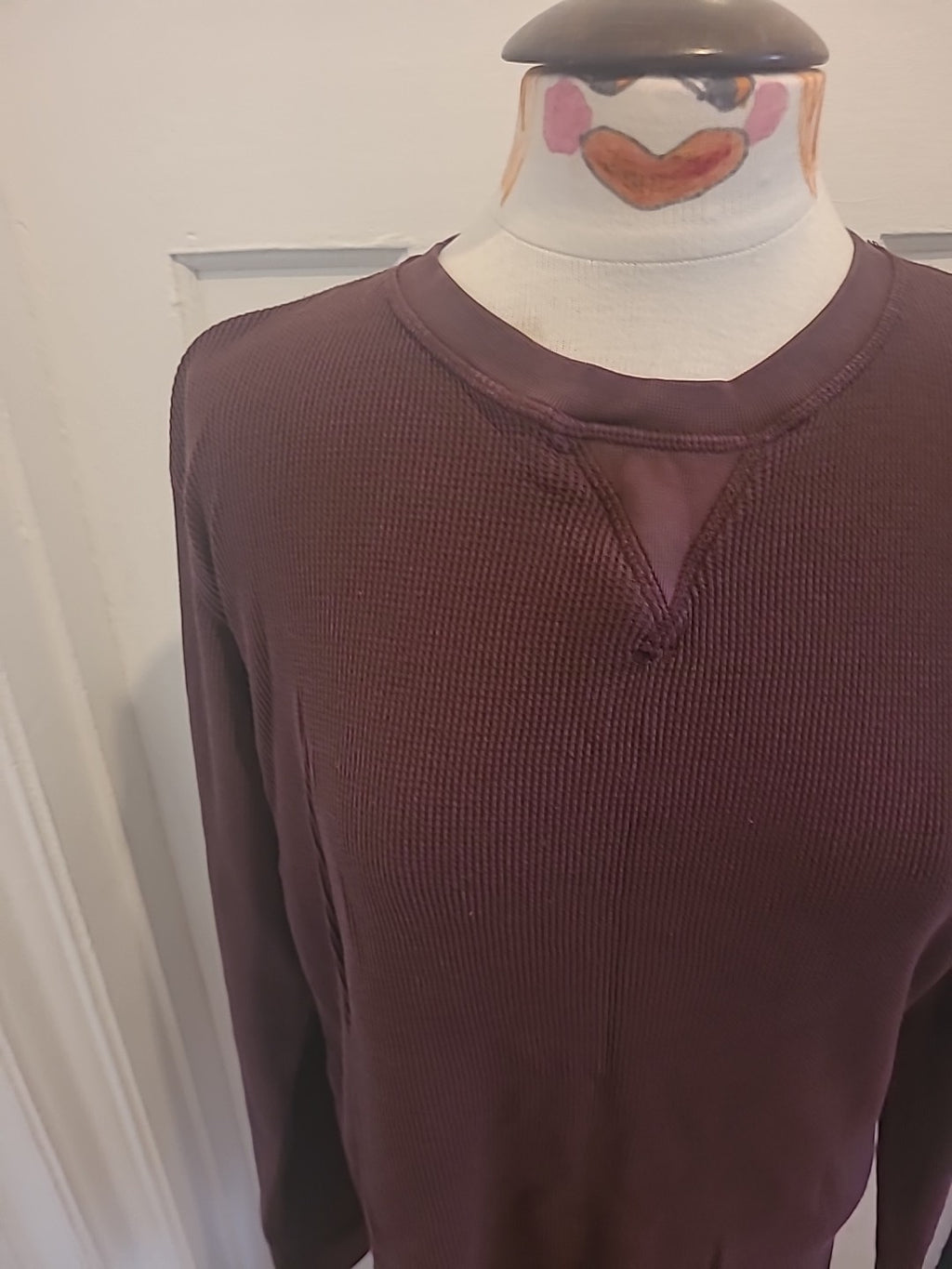 Mens Next Supply Size Large Deep Purple Ribbed Pullover Jumper
