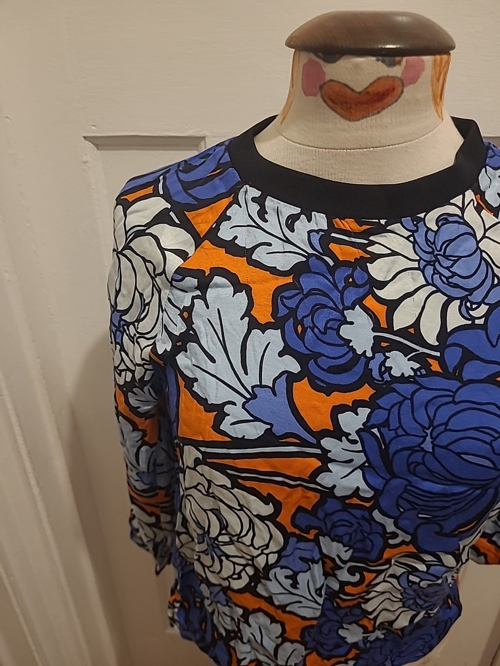 Ladies Topshop Size 6 Multicoloured Long Sleeved Tshirt
