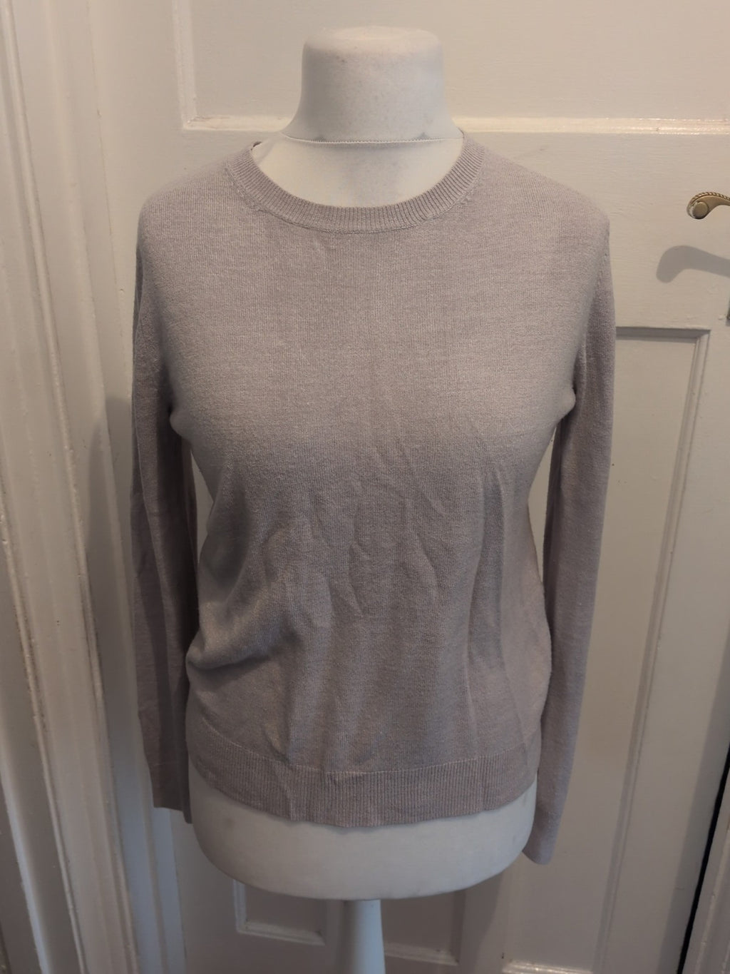 Marks And Spencer 12 Grey Marl Long Sleeve Jumper