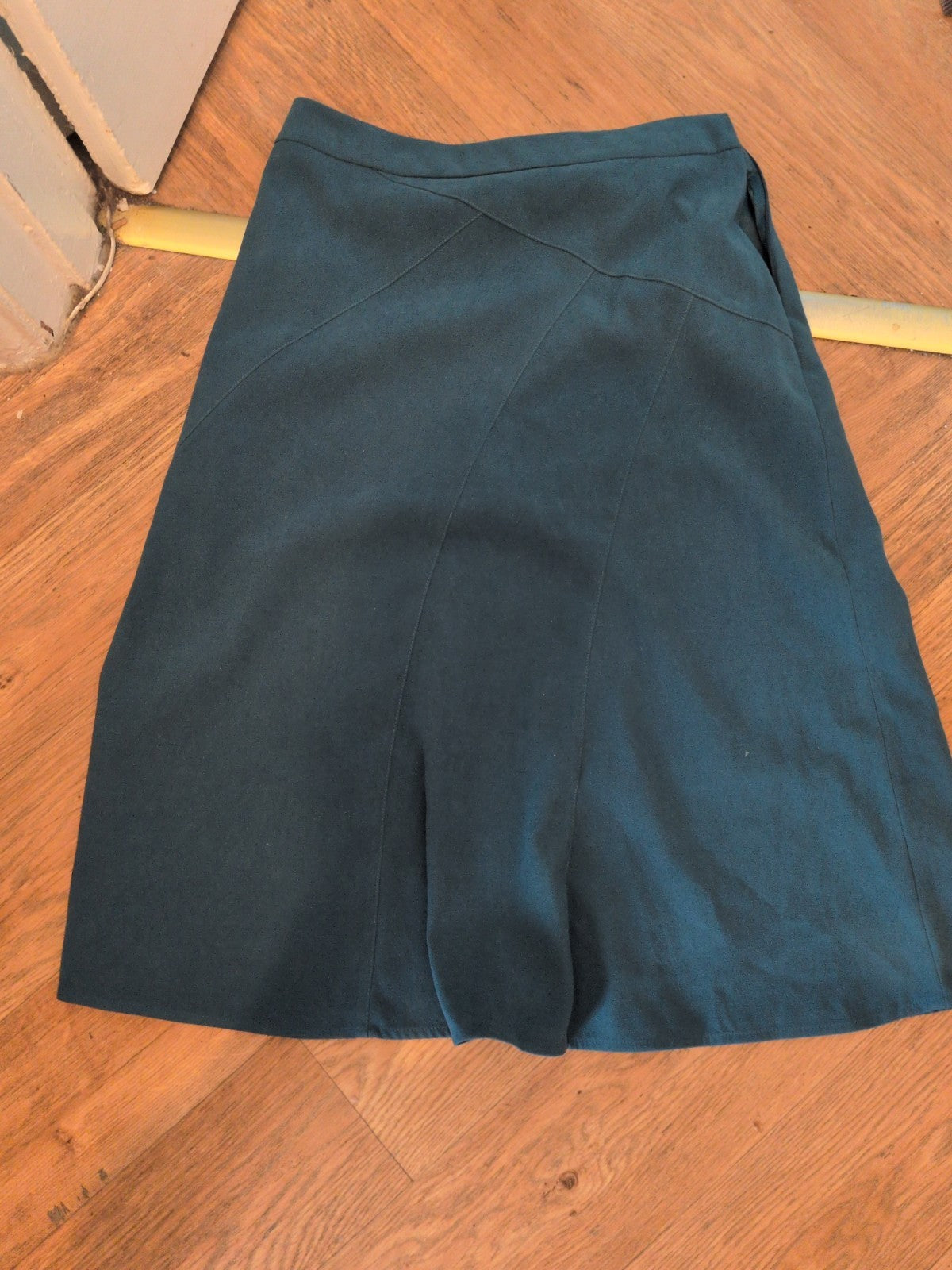 Damart 14 Teal Flare Skirt Midi-Long