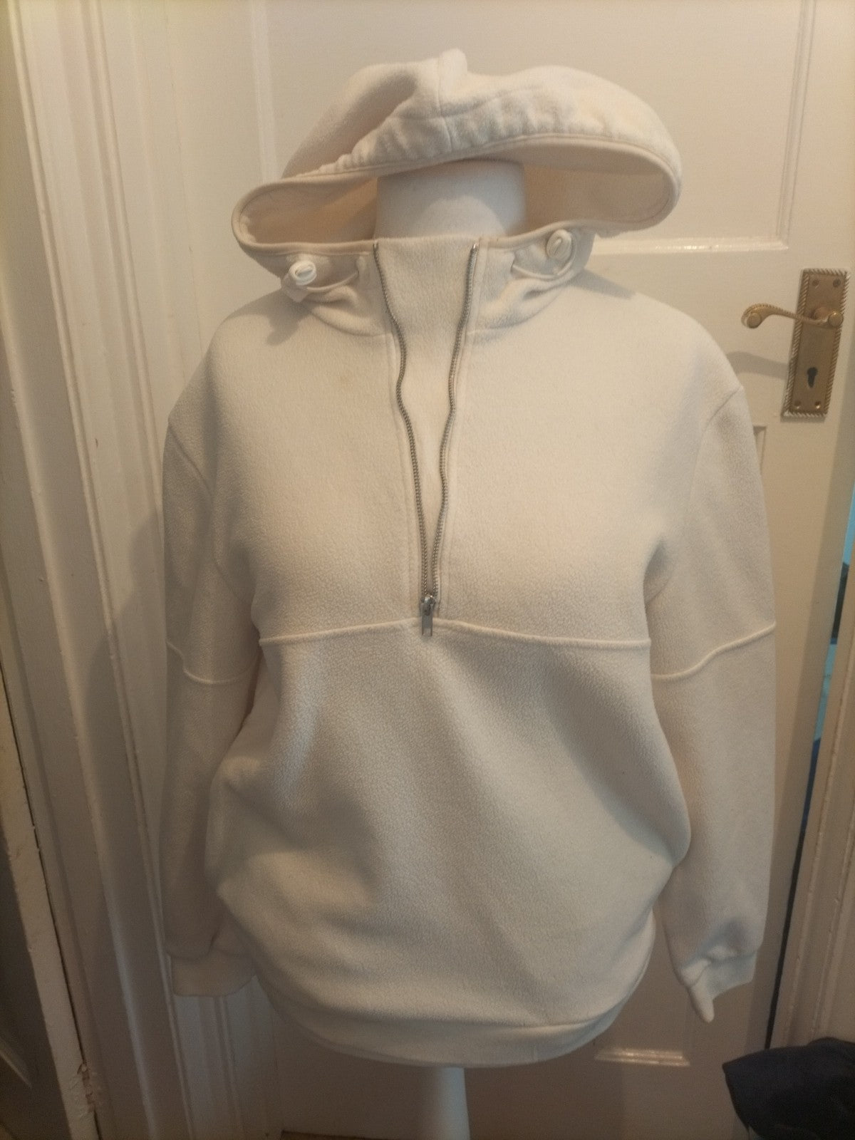 Topman Small Cream Hooded Pullover