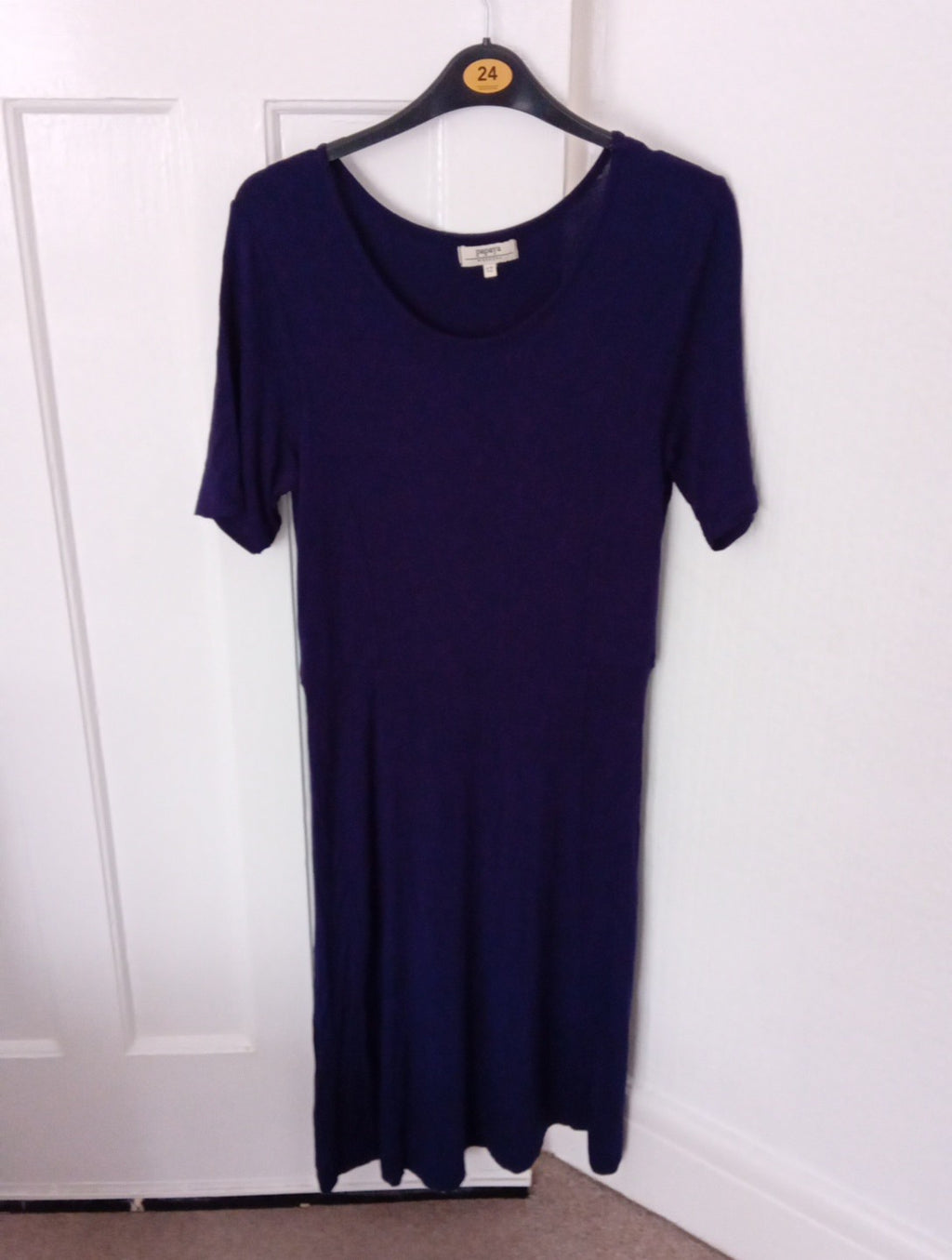 Ladies Navy Dress Papaya Size 12
