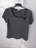 Ladies Epilogue Striped T.shirt Size 16 Free Delivery