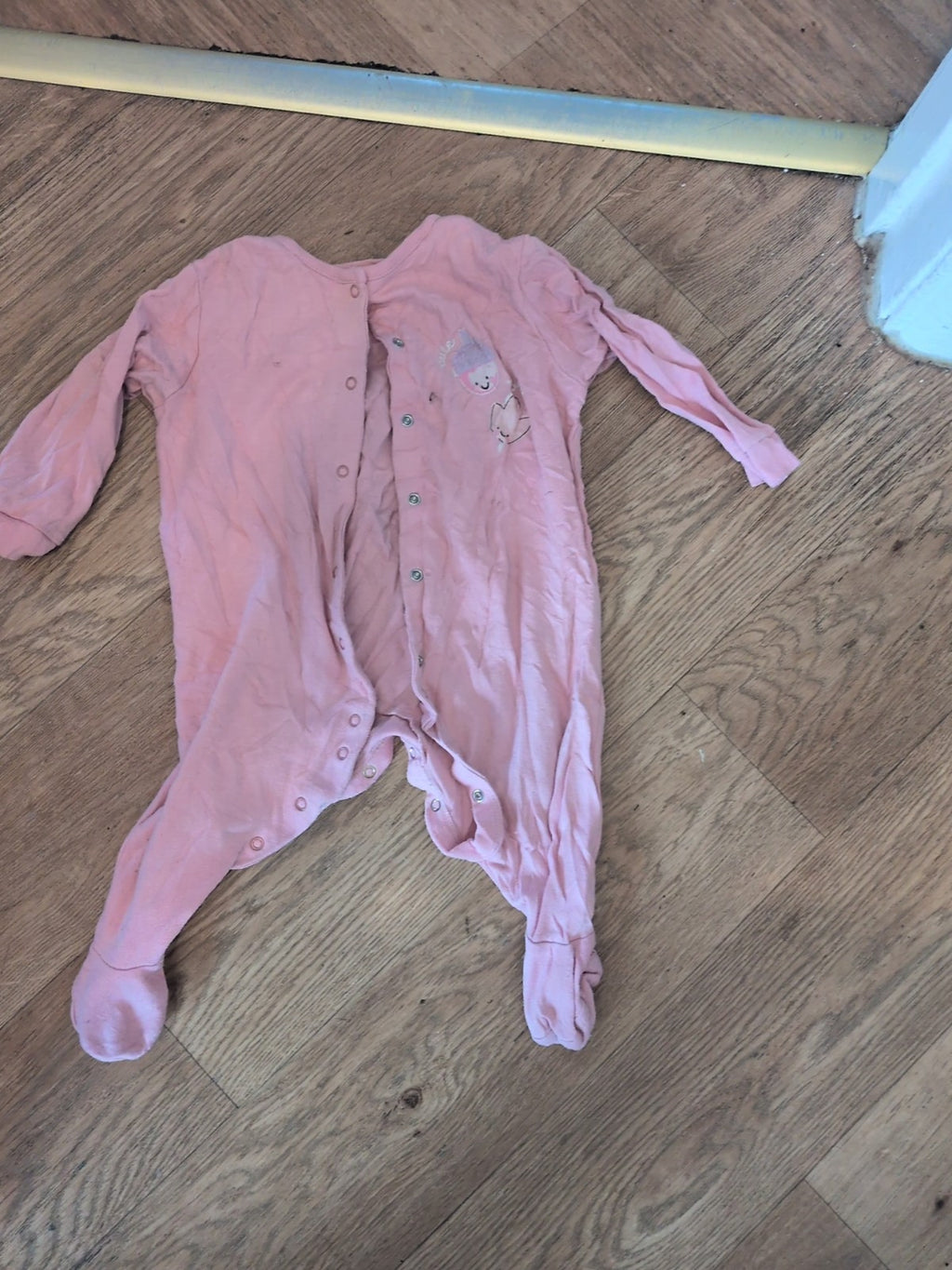 Pure Baby 9-12 Months Pink Sleepsuit