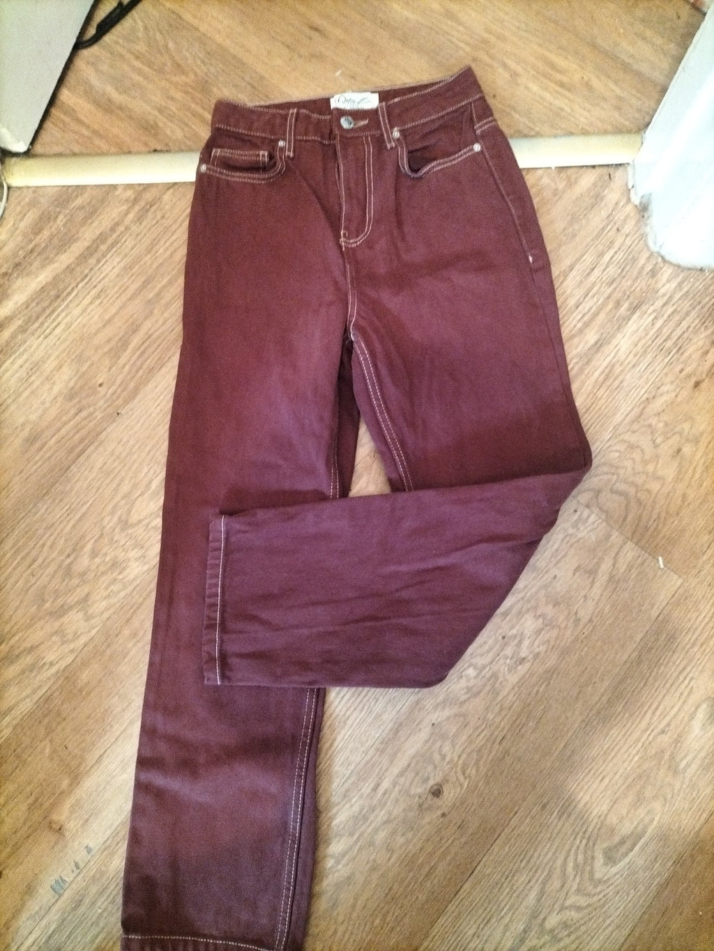 Ladies Miss S Denim Size 6 Purple Straight Leg Jeans