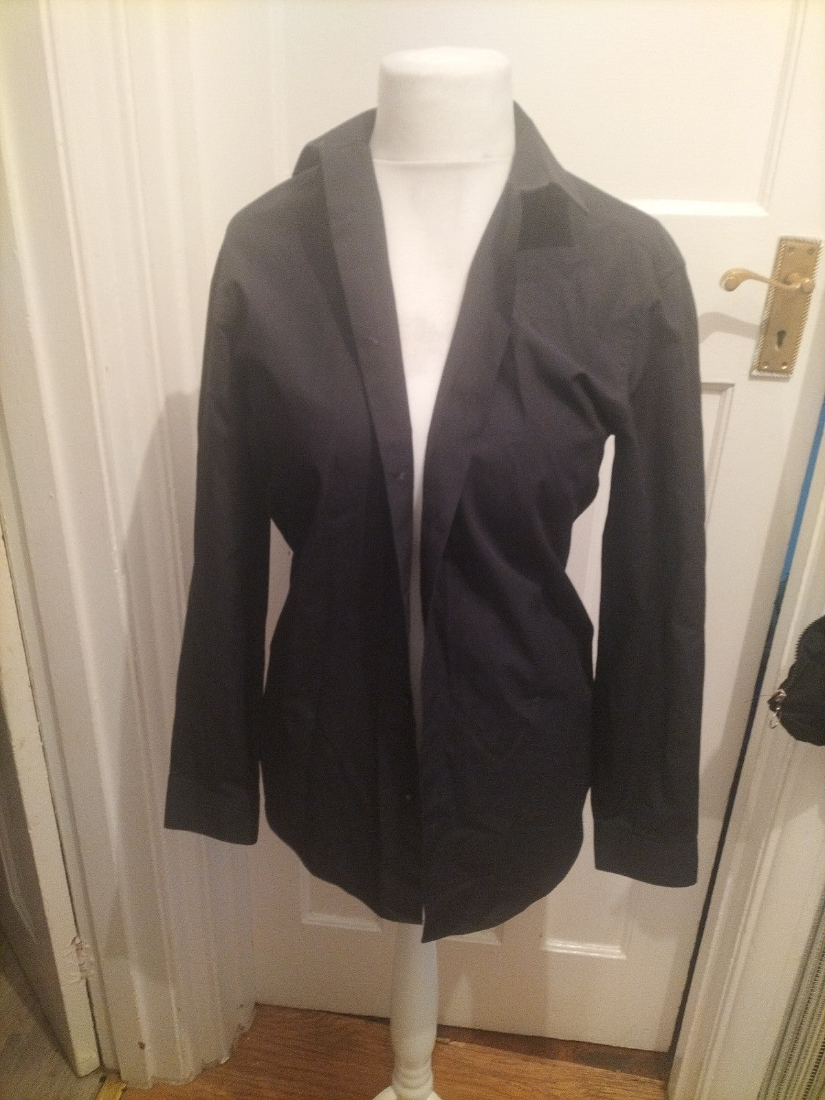 Mens Next Tailoring Size 15" Regular Fit Black Long Sleeved Shirt