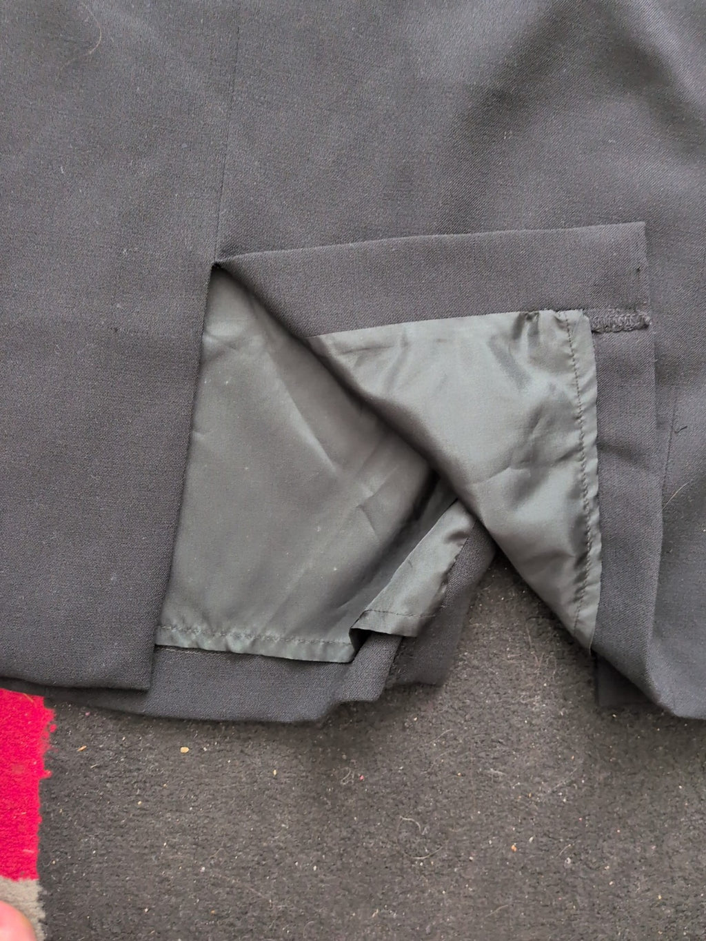 Viyella 10 Black Lined Split Hem Front Skirt