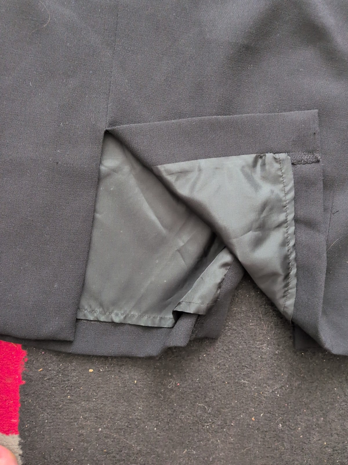 Viyella 10 Black Lined Split Hem Front Skirt