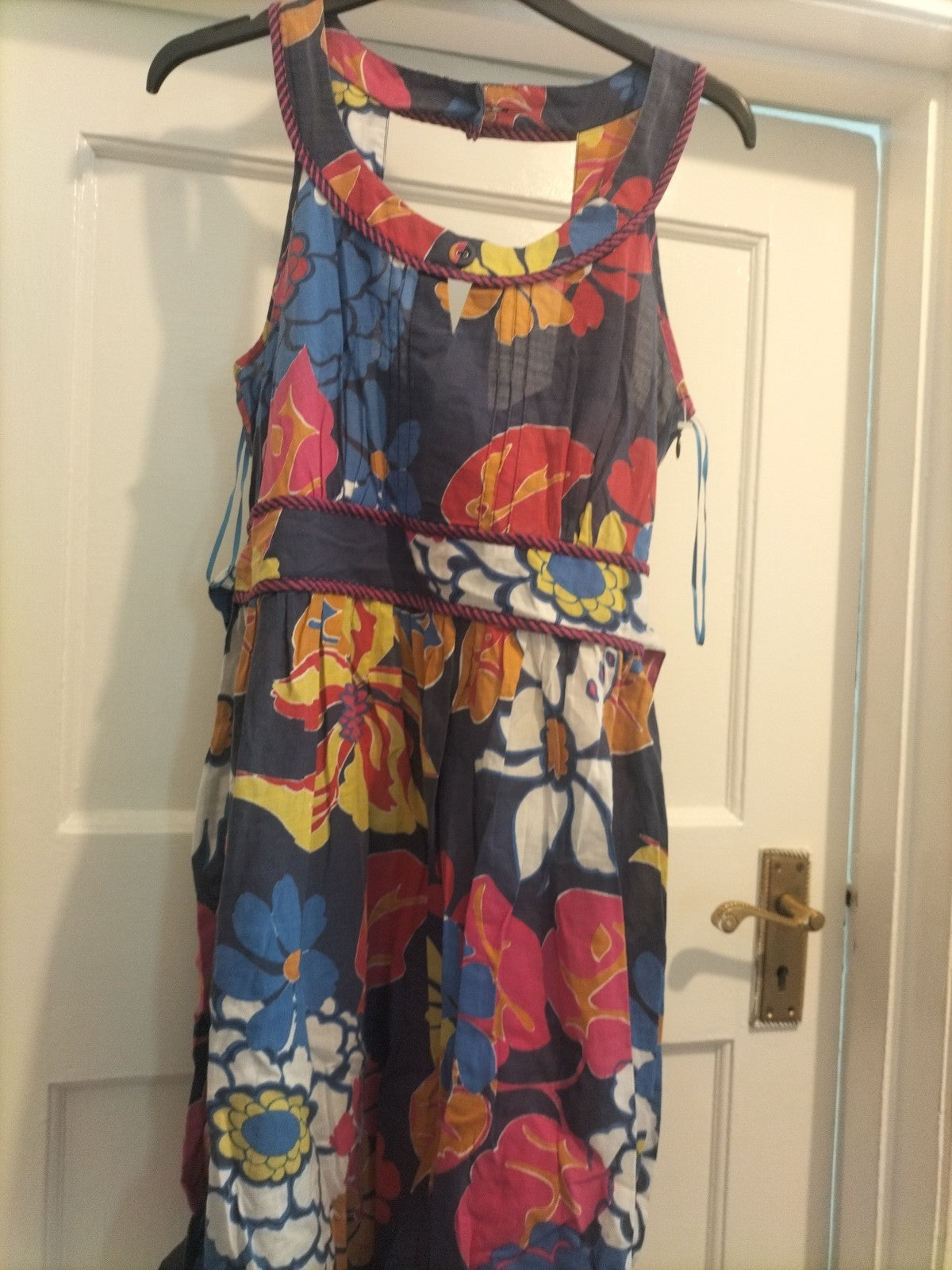 Ladies Next Size 8 Multi Coloured Floral Sleeveless Dress
