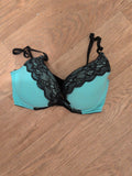 Ladies Ann Summers Size 32D Blue And Black Padded Bra
