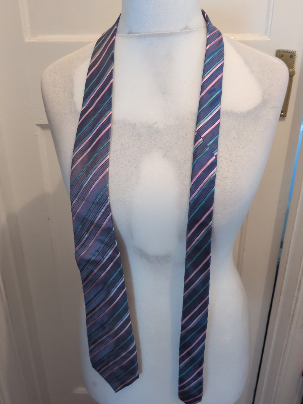 Autograph Blue/Green/Pink Striped Tie