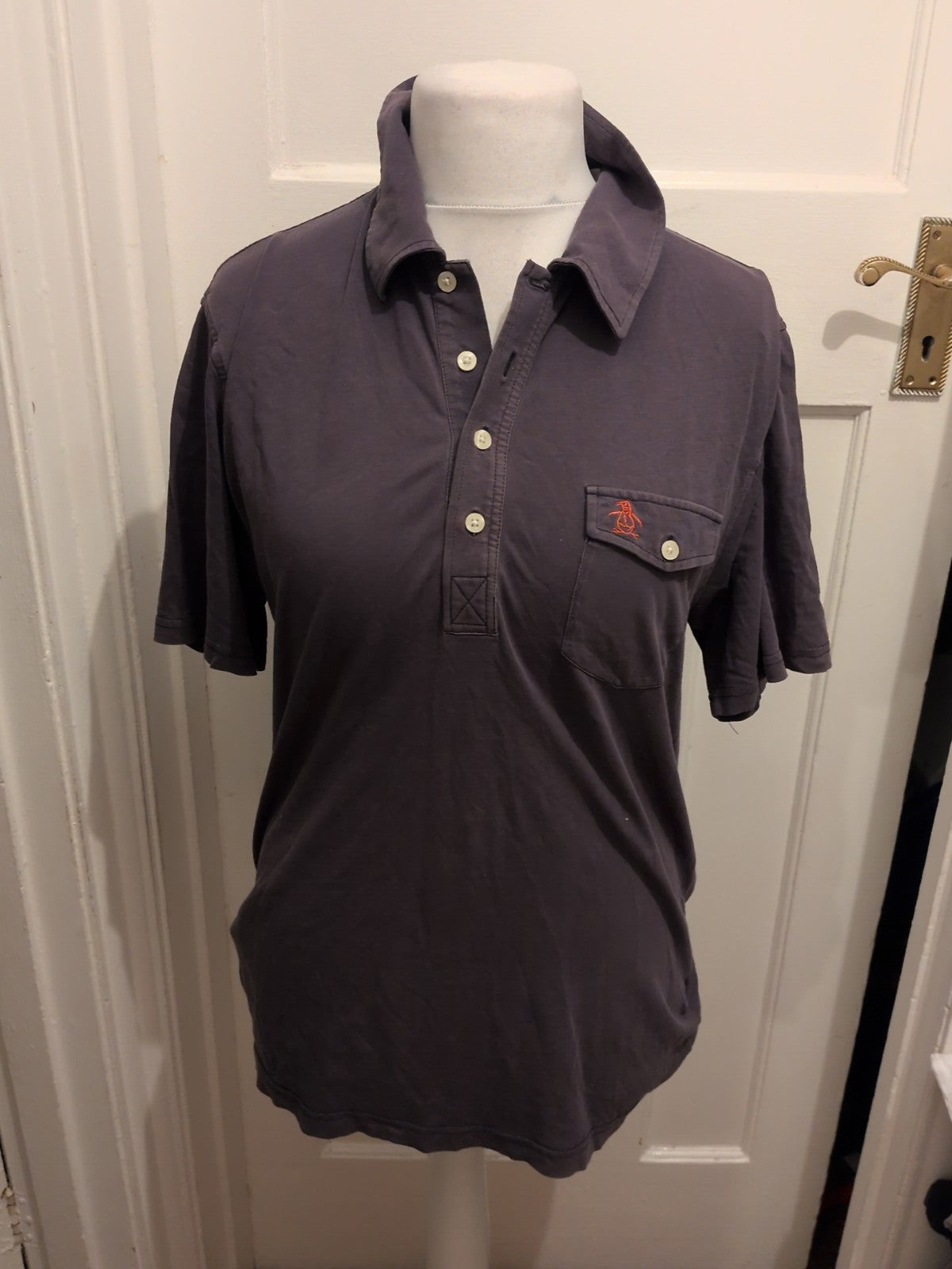 Penguin Large Grey Short Sleeve Polo