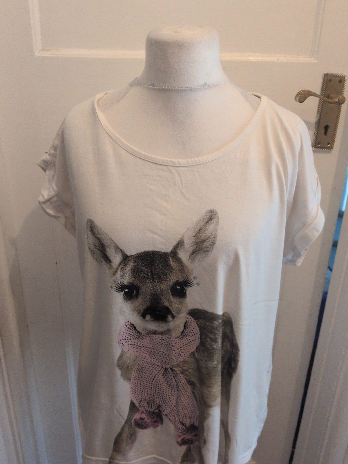 Ladies Reindeer Top With Diamonte Detail Size Xl Dream More
