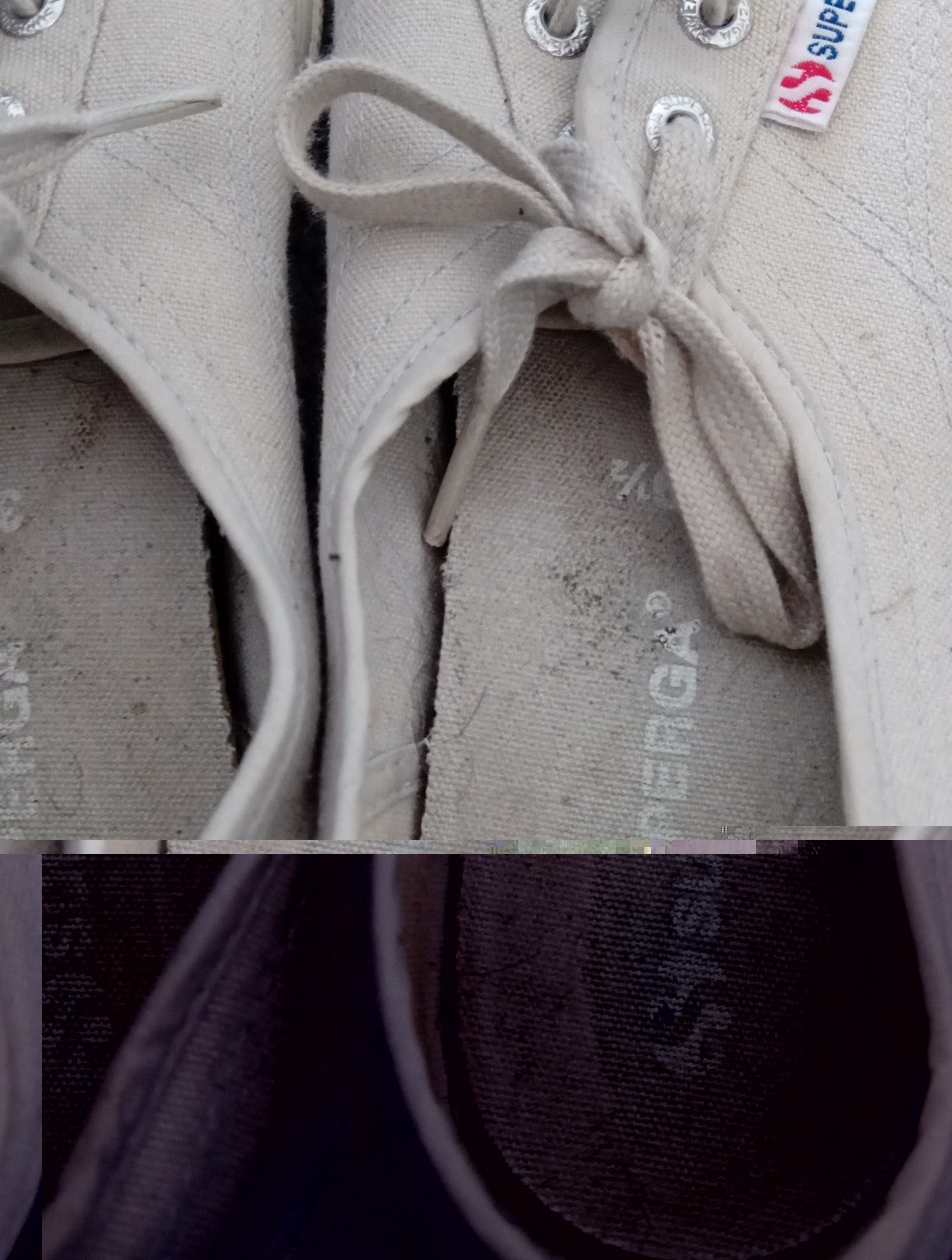 Ladies Superga Size 39.5 Beige Trainers Free Delivery