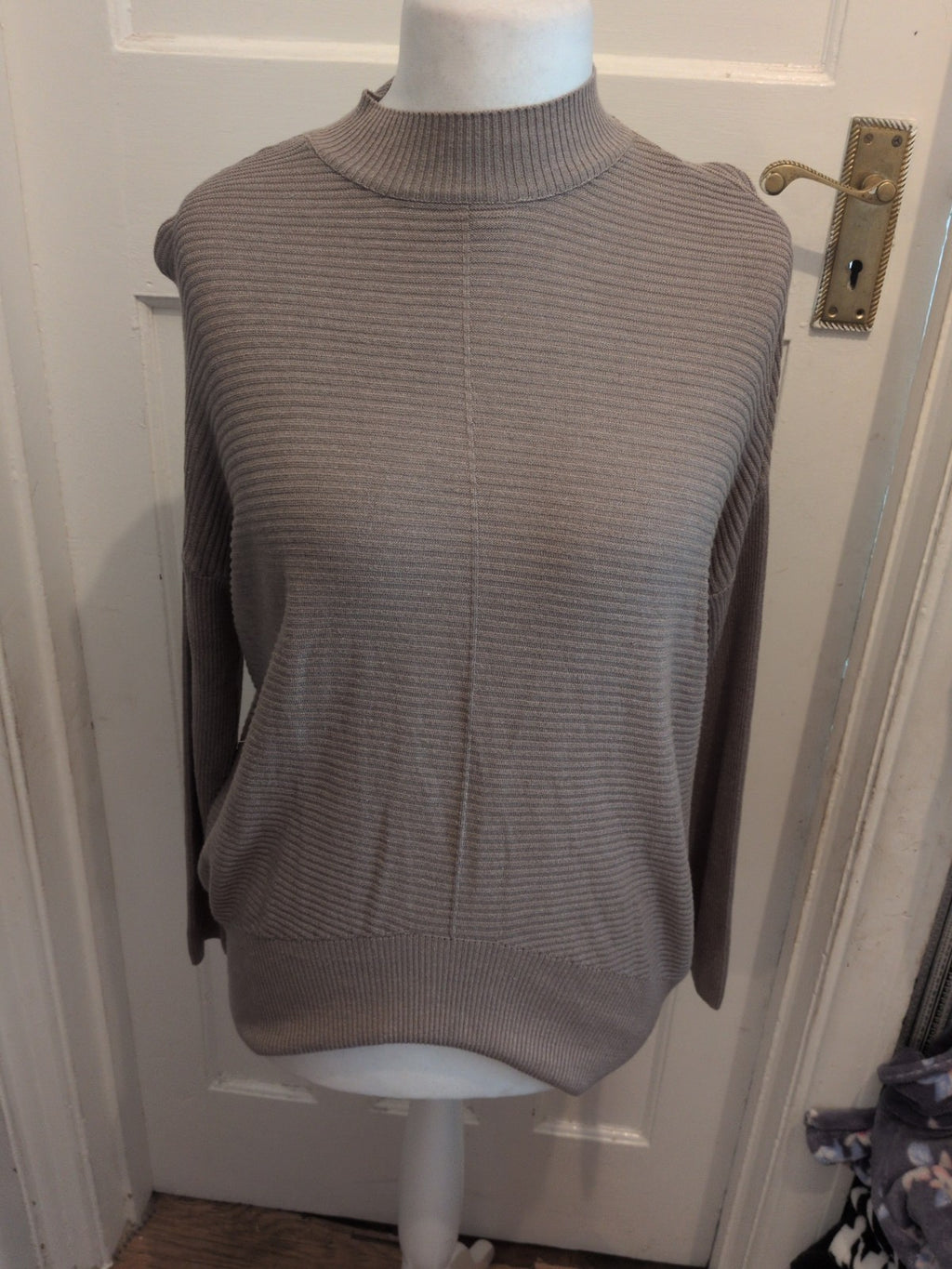 Primark XS Grey Long Sleeve High Neck Jumper