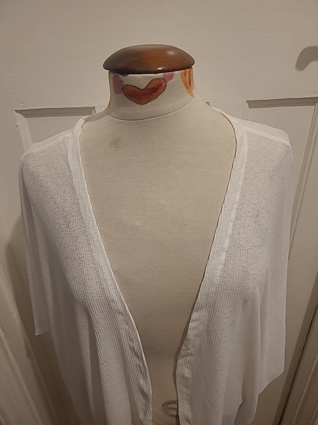 Ladies Emery Rose Size 5XL White Short Sleeved Longline Blouse