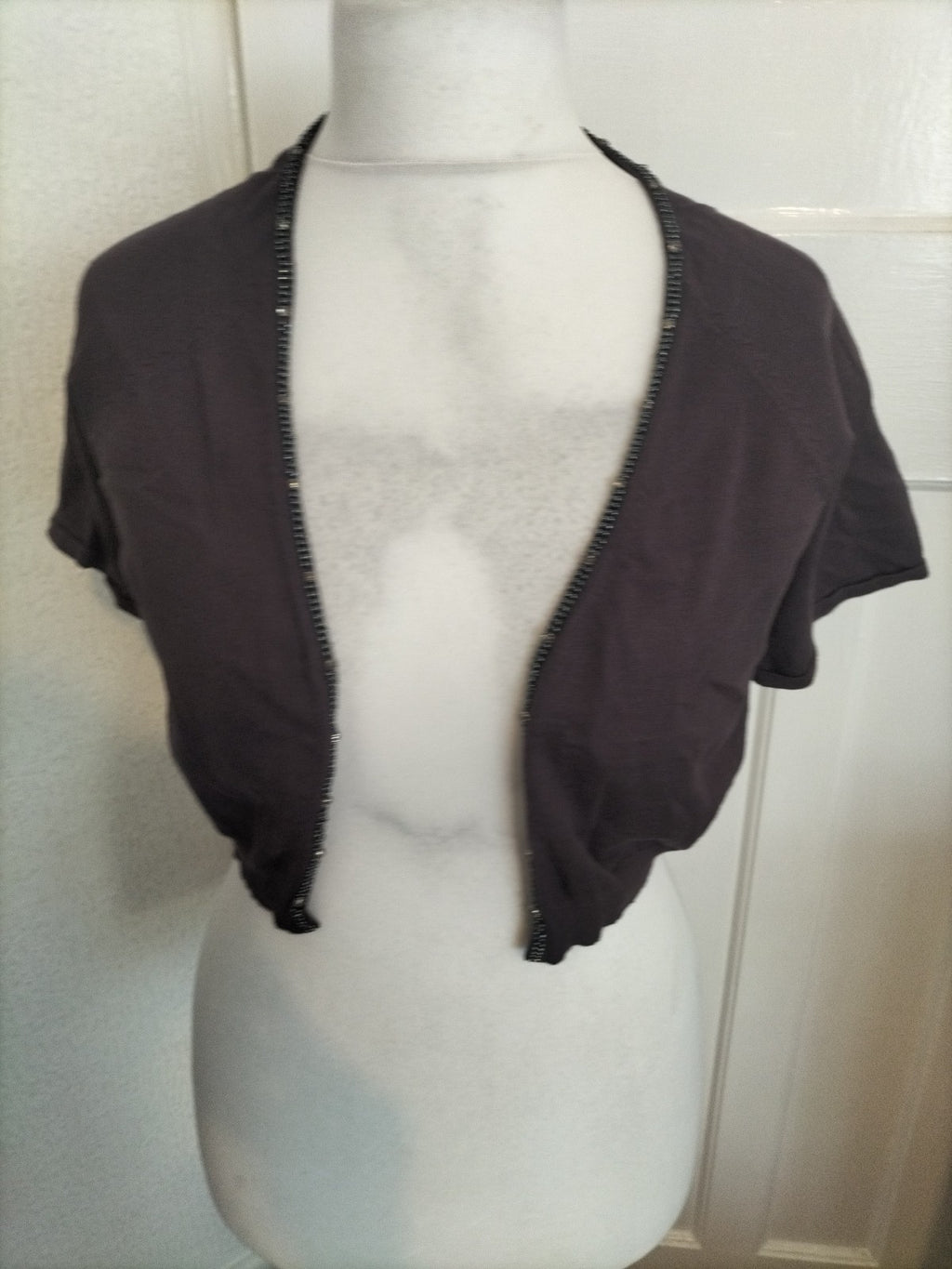 Ladies Fenn Wright Manson Size 18 Dark Purple Shoulder Cardigan
