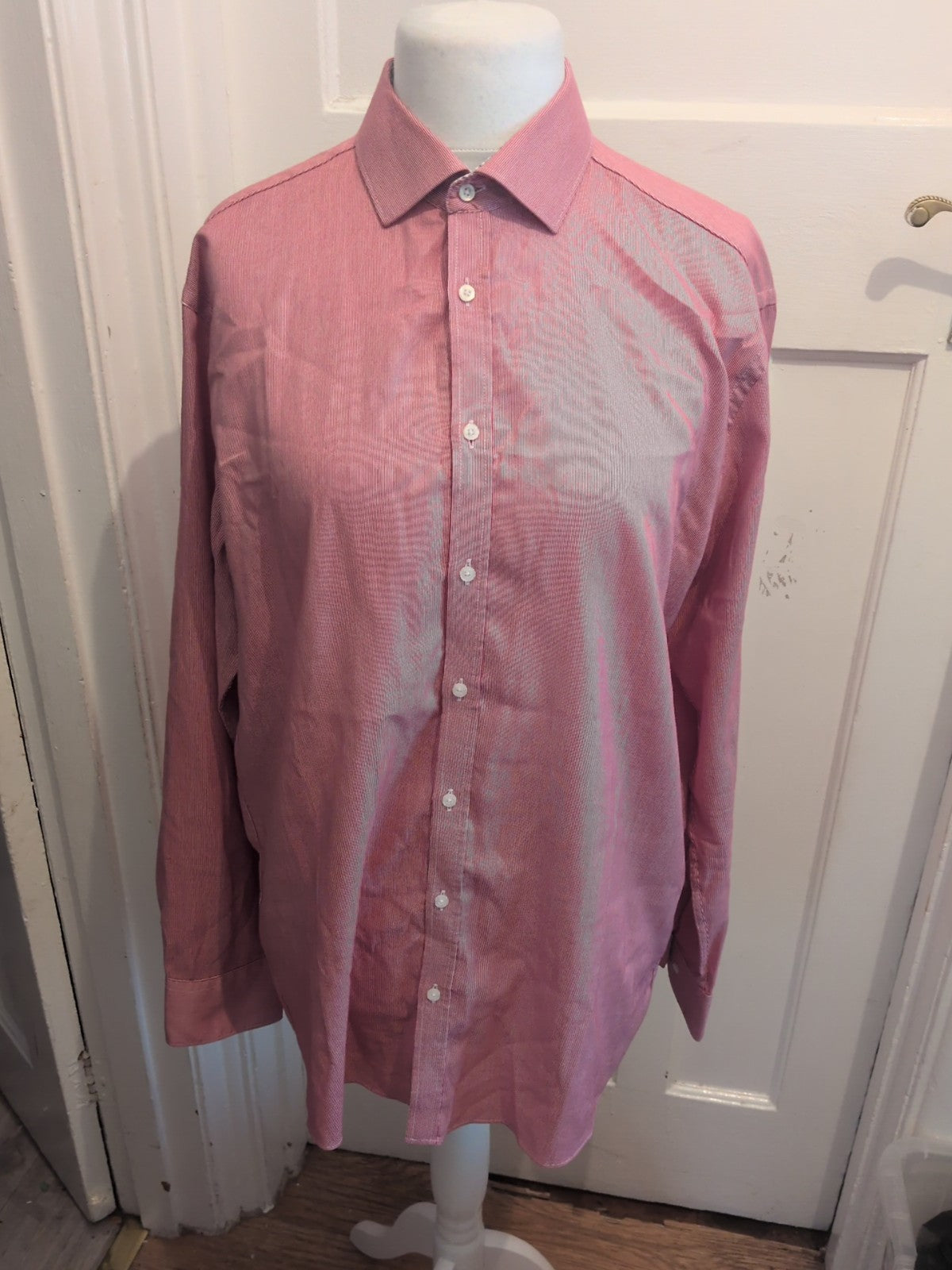 Venti EU 43 Red And White Long Sleeve Shirt