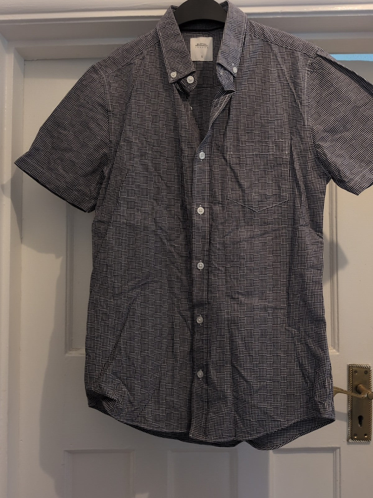 Burton Small Navy And White Short Sleeve Shirt