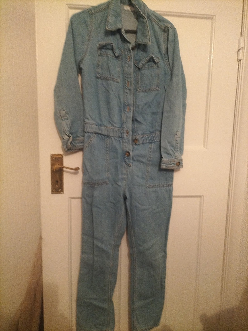 Girls Marks And Spencer Size 10-11 Years Denim Jumpsuit