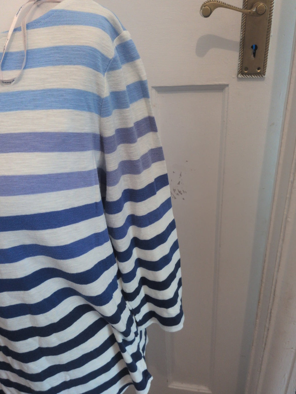 Tommy Bahama XL Blue Navy White Stripe Long Sleeve T-shirt