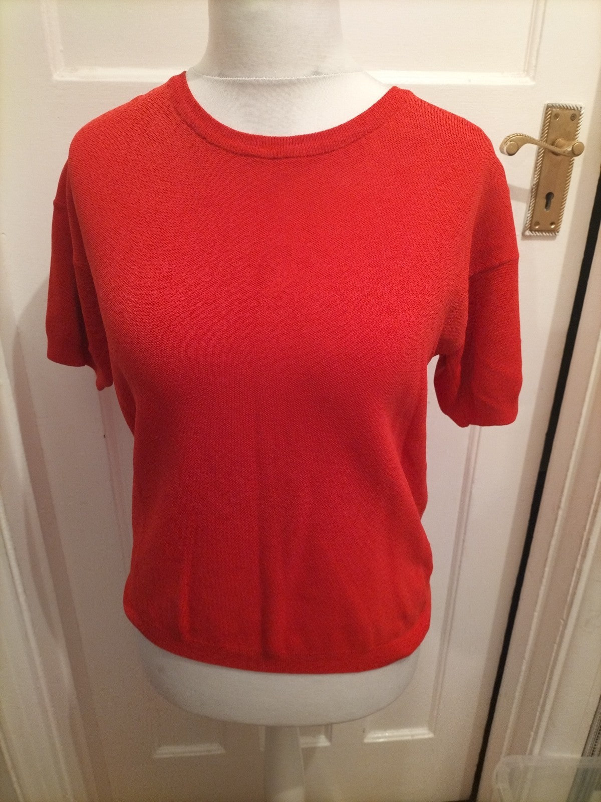 Ladies Primark Size 10 Orange Short Sleeve Blouse/T-shirt