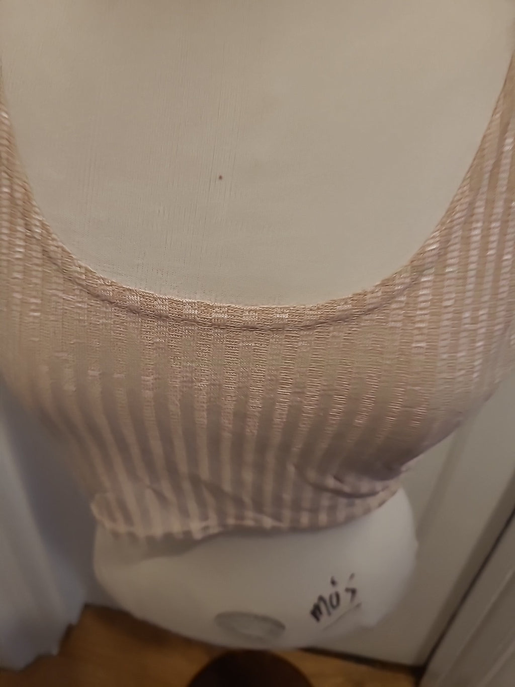 Brand New Prettylittlething Size Large Sand Colour Sleeveless Crop Top