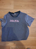 Ladies Jack Wills Size 4 Striped Black And White Short Sleeved Tshirt