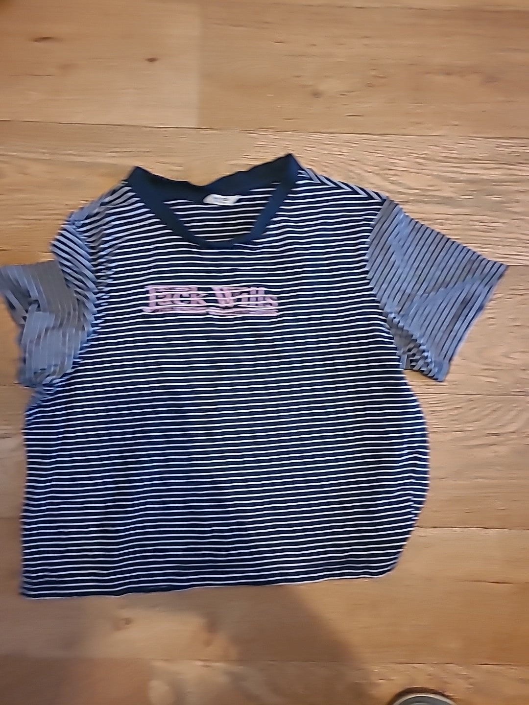 Ladies Jack Wills Size 4 Striped Black And White Short Sleeved Tshirt
