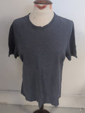 Marks And Spencer Large Regular Fit Pure Cotton Blue Short Sleeve T-shirt