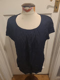 Ladies Boden Size 14 Navy Short Sleeved Blouse