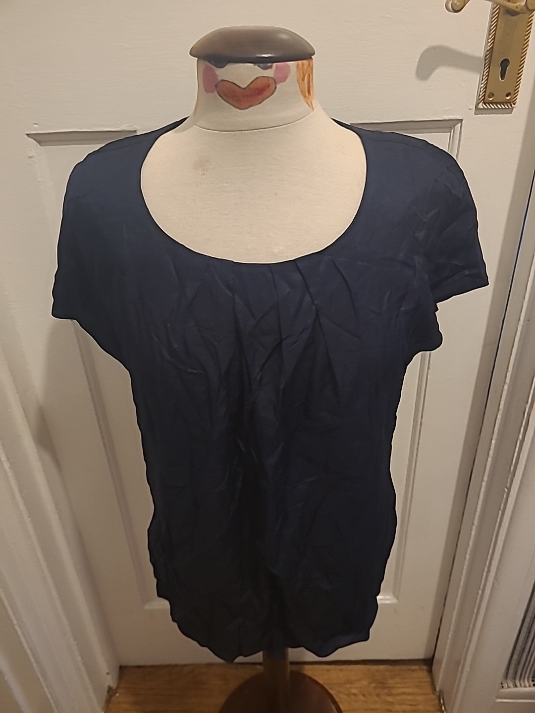 Ladies Boden Size 14 Navy Short Sleeved Blouse