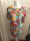 Ladies Asos Size Small Bright Coloured Floral Short Sleeve Dress