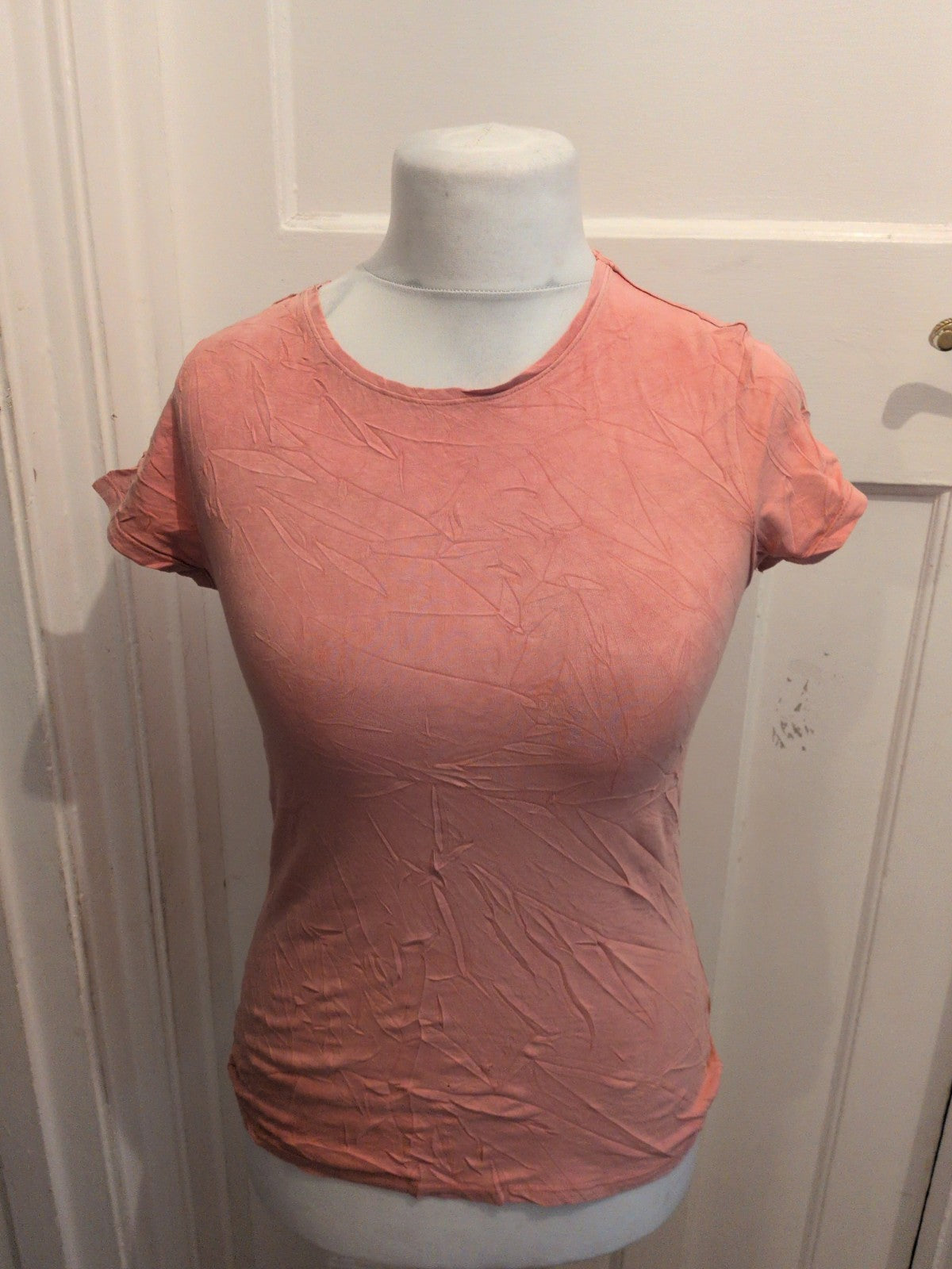 Primark 10/12 Stretch Crew Pink Short Sleeve T-shirt