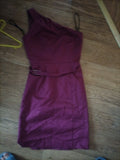 Ladies Warehouse Size 10 Purple Cold Shoulder Dress