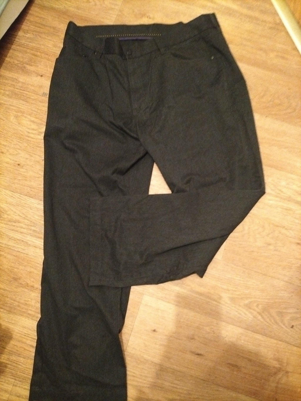 Mens Debenhams Size 40R Black Trousers