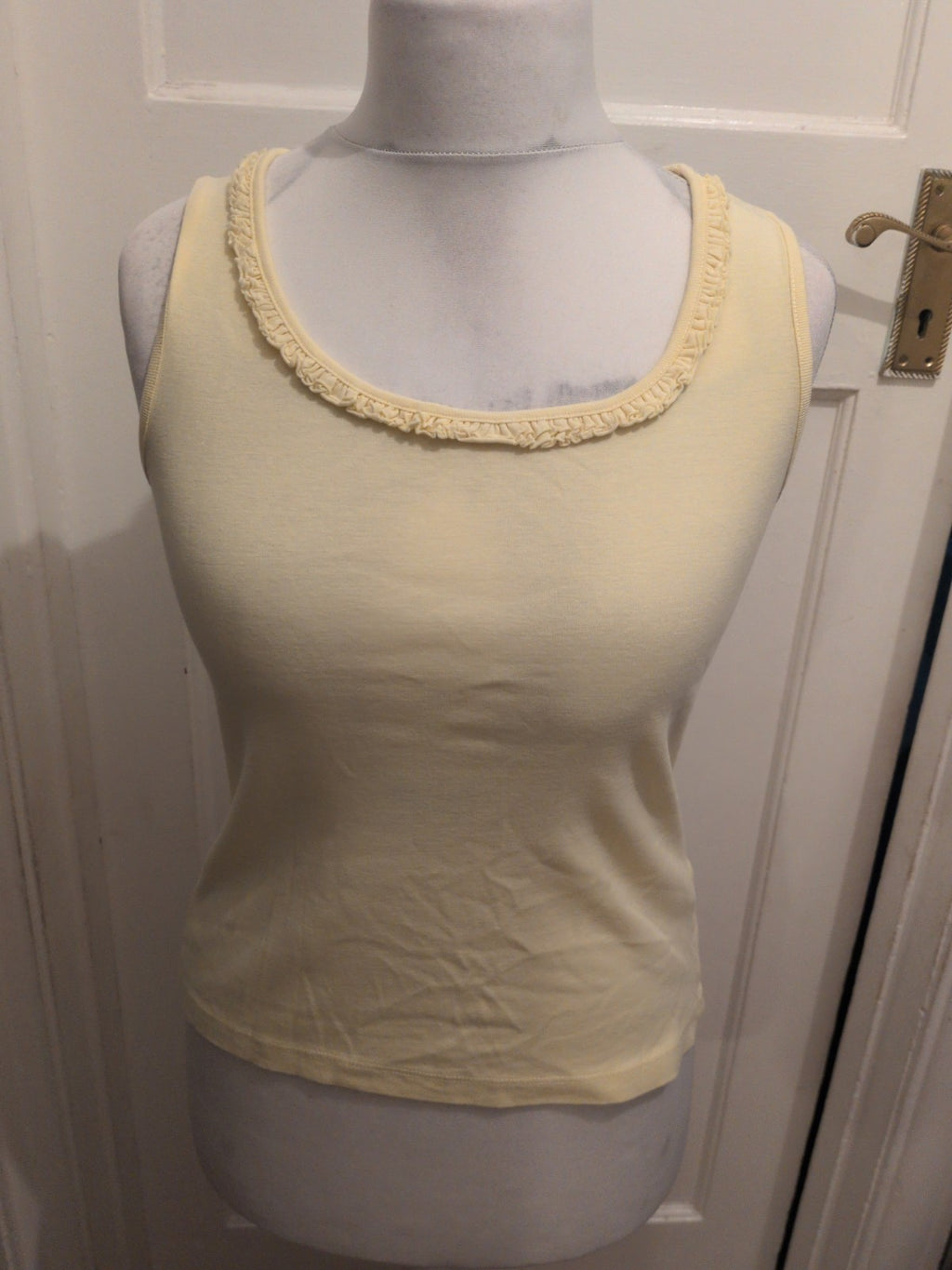 Debenhams 12 Pale Yellow Sleeveless Blouse
