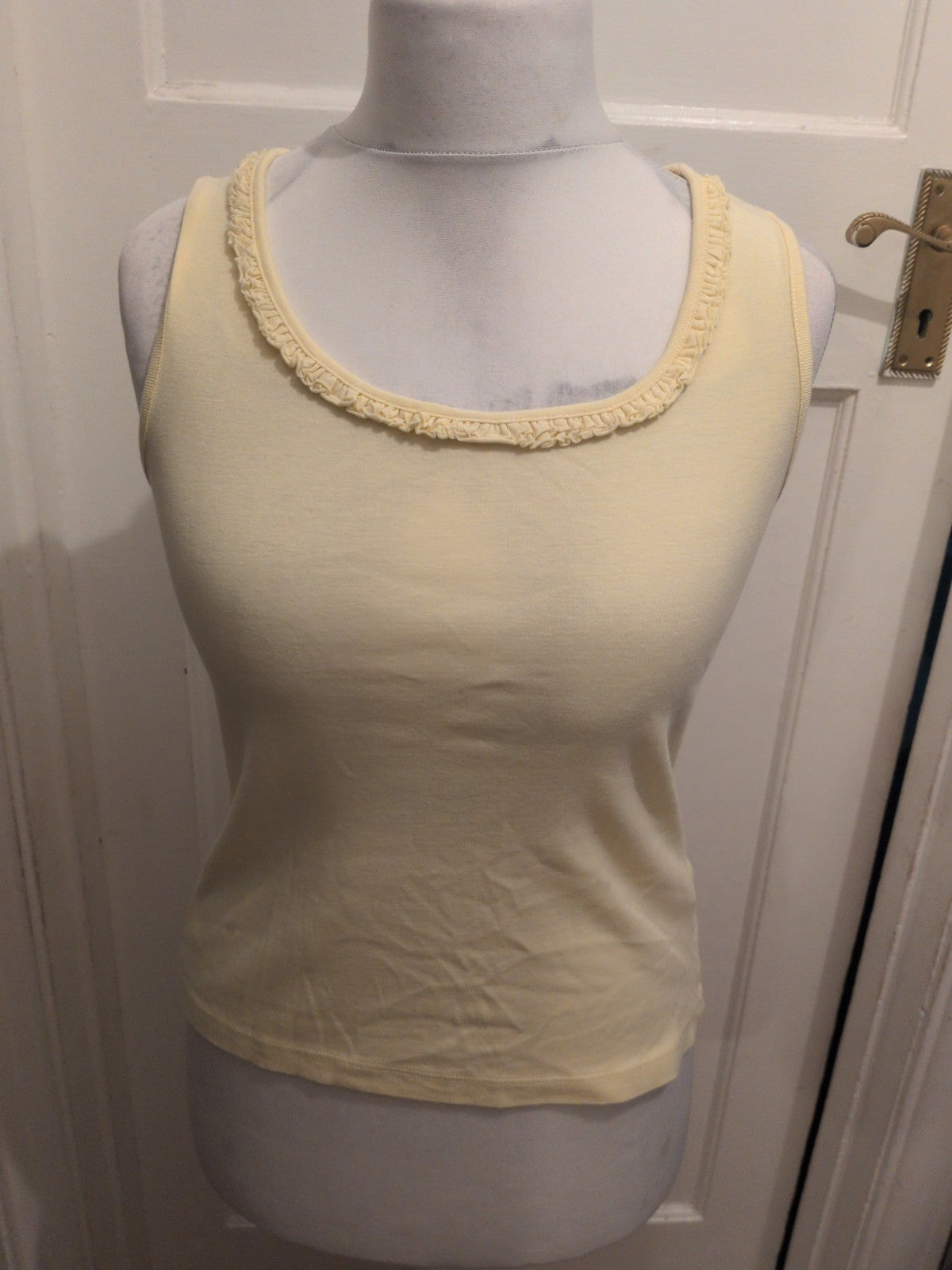 Debenhams 12 Pale Yellow Sleeveless Blouse
