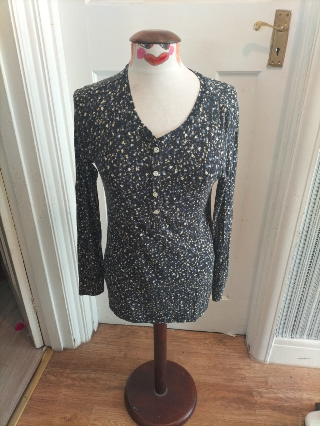 Ladies J.Crew Size XS Starry Long Sleeved Blouse